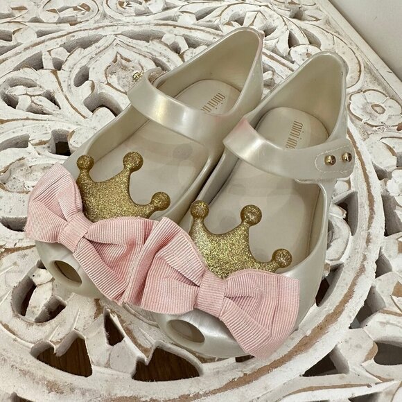 Mini Melissa princess jelly Mary Jane sandals 8 - Picture 1 of 6